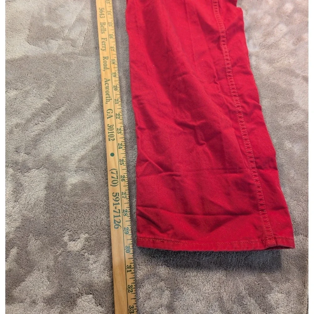 Levi's 569 Loose Straight Jeans Men's 34x32 Red Cotton Stretch Used